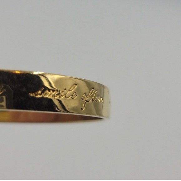 💛 Kate Spade Gold Mom Always Said Idiom Engraved Bangle Bracelet - Picture 5 of 7
